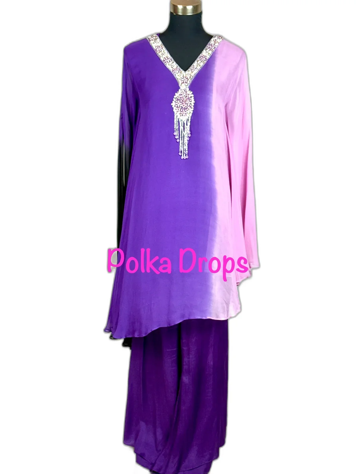 Polkadrops Black & Purple Outfit