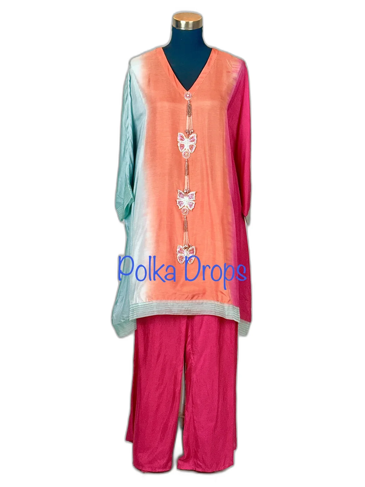 Polkadrops Orange & Red Outfit